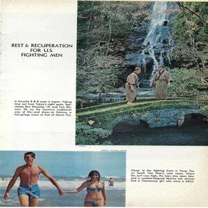 1967 Time Rest & Recuperation for U.S. Fighting Men Vintage Print Ad/Article